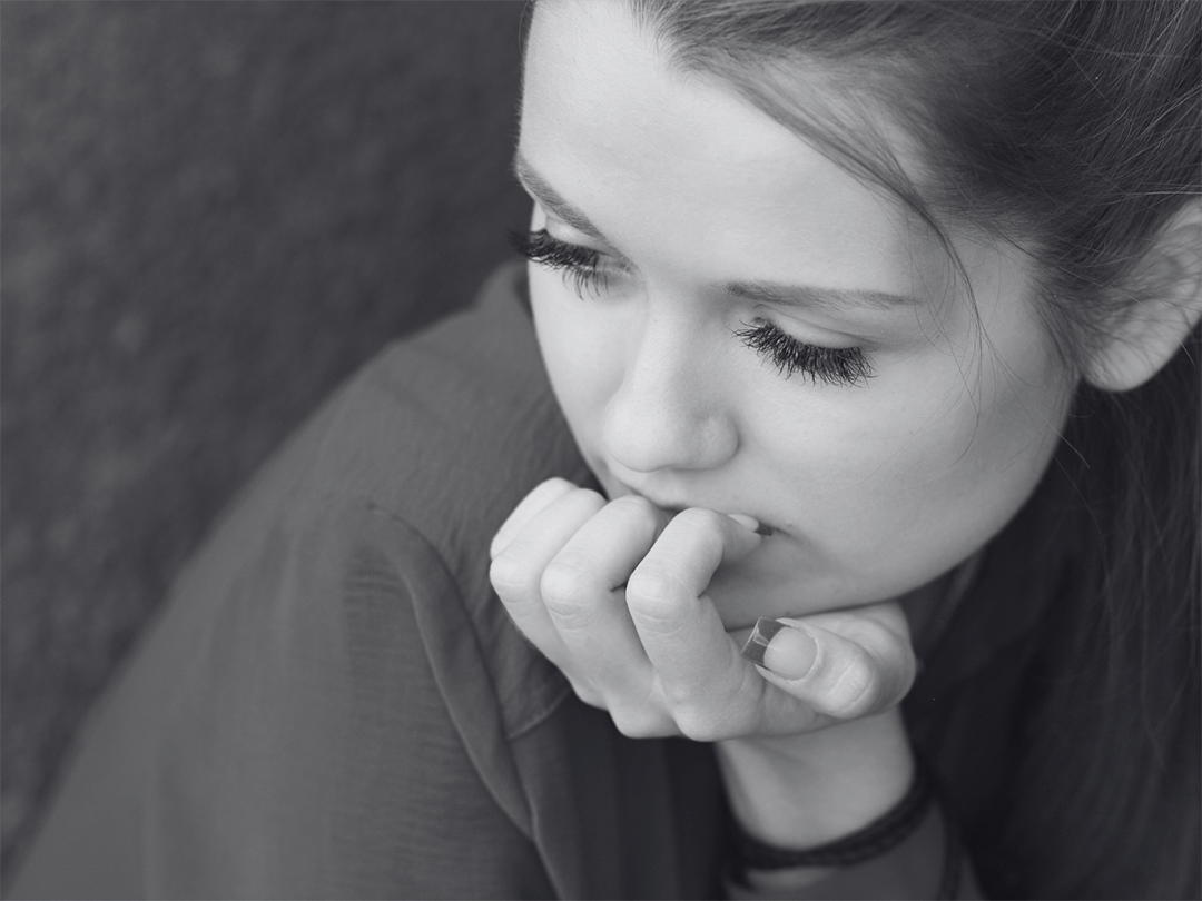 Teenage girl in mental health therapy program in school Teenage girl in mental health therapy program in school